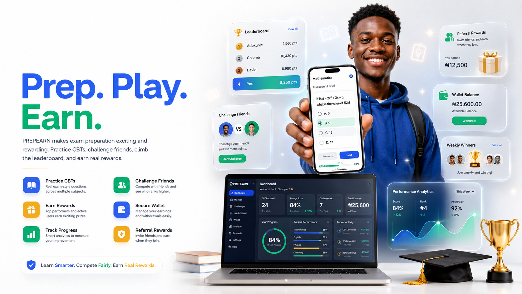 Prep. Play. Earn.